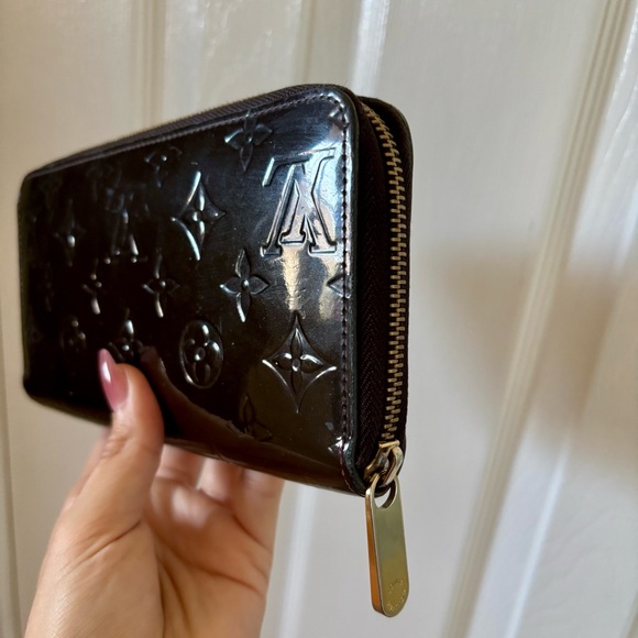 Louis Vuitton Vernis Zippy Wallet Terre d’ombre (Espresso) Authentic Long Wallet - Picture 8 of 16